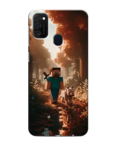 Чехол для Samsung Galaxy M21 с картинкой «Стив в лесу»