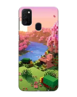Чехол для Samsung Galaxy M21 с картинкой «Розовое дерево Minecraft»