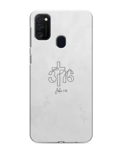 Чехол для Samsung Galaxy M21 с картинкой «Иоанна 3:16 Крест»