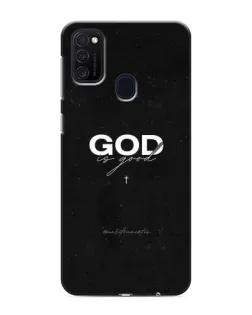 Чехол для Samsung Galaxy M21 с картинкой «GOD — Бог над всем»