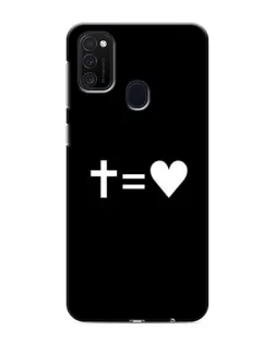 Чехол для Samsung Galaxy M21 с картинкой «Крест и Сердце»