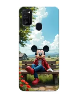 Чехол для Samsung Galaxy M21 с картинкой «Микки на скамейке» Чехол для Samsung Galaxy M21 с картинкой «Микки на скамейке»