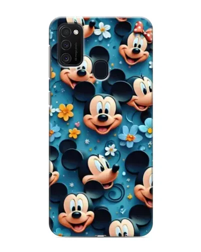 Чехол для Samsung Galaxy M21 с картинкой «Паттерн Микки и Минни» Чехол для Samsung Galaxy M21 с картинкой «Паттерн Микки и Минни»