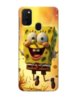 Чохол для Samsung Galaxy M21 з картинкою «Губка Боб стрибає»