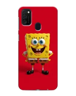 Чохол для Samsung Galaxy M21 з картинкою «Спанч Боб на червоному»