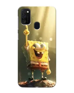 Чохол для Samsung Galaxy M21 з картинкою «Сяючий Спанч Боб»