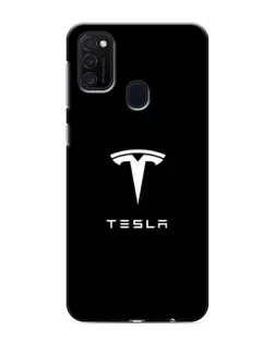Чехол для Samsung Galaxy M21 с картинкой «Tesla White Logo» Чехол для Samsung Galaxy M21 с картинкой «Tesla White Logo»