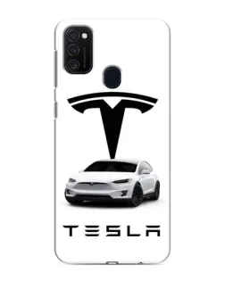 Чехол для Samsung Galaxy M21 с картинкой «Tesla White Style» Чехол для Samsung Galaxy M21 с картинкой «Tesla White Style»