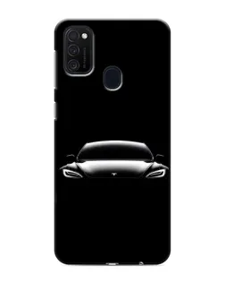 Чехол для Samsung Galaxy M21 с картинкой «Фары Tesla Night» Чехол для Samsung Galaxy M21 с картинкой «Фары Tesla Night»