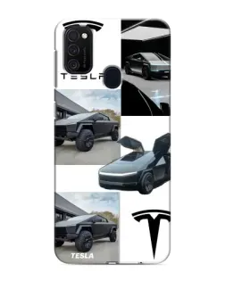 Чехол для Samsung Galaxy M21 с картинкой «Коллаж Cybertruck Tesla» Чехол для Samsung Galaxy M21 с картинкой «Коллаж Cybertruck Tesla»
