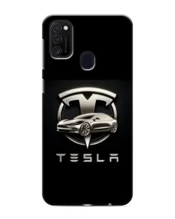 Чехол для Samsung Galaxy M21 с картинкой «Tesla — серебристое авто» Чехол для Samsung Galaxy M21 с картинкой «Tesla — серебристое авто»