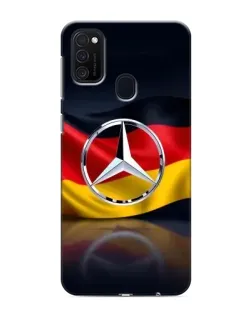 Чехол для Samsung Galaxy M21 с картинкой «Mercedes — флаг Германии»
