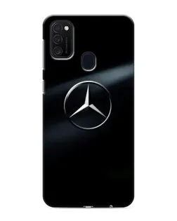 Чехол для Samsung Galaxy M21 с картинкой «Mercedes на металле»
