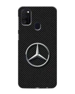 Чехол для Samsung Galaxy M21 с картинкой «Карбоновый Mercedes стиль»