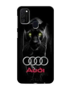 Чехол для Samsung Galaxy M21 с картинкой «Пантера и Audi» Чехол для Samsung Galaxy M21 с картинкой «Пантера и Audi»