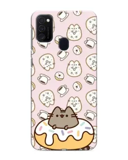 Чохол для Samsung Galaxy M21 з картинкою «Пушин на пончику»