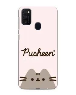 Чохол для Samsung Galaxy M21 з картинкою «Pusheen логотип»