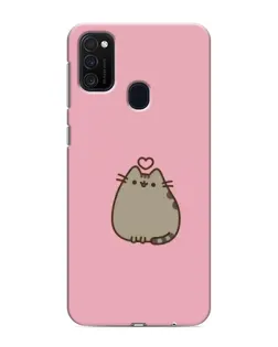 Чохол для Samsung Galaxy M21 з картинкою «Pusheen серце»