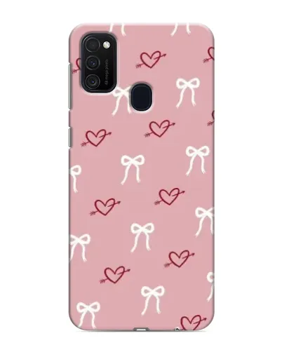 Чехол для Samsung Galaxy M21 с картинкой «Сердца и банты»
