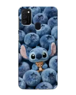 Чехол для Samsung Galaxy M21 с картинкой «Стич и голубика» Чехол для Samsung Galaxy M21 с картинкой «Стич и голубика»