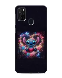 Чехол для Samsung Galaxy M21 с картинкой «Stitch в цветах» Чехол для Samsung Galaxy M21 с картинкой «Stitch в цветах»