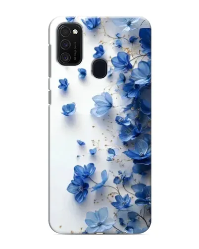 Чехол для Samsung Galaxy M21 с картинкой «Голубой цветочный каскад» Чехол для Samsung Galaxy M21 с картинкой «Голубой цветочный каскад»