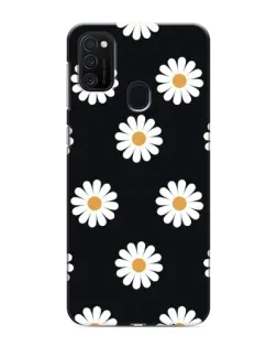 Чехол для Samsung Galaxy M21 с картинкой «Ромашки на черном» Чехол для Samsung Galaxy M21 с картинкой «Ромашки на черном»