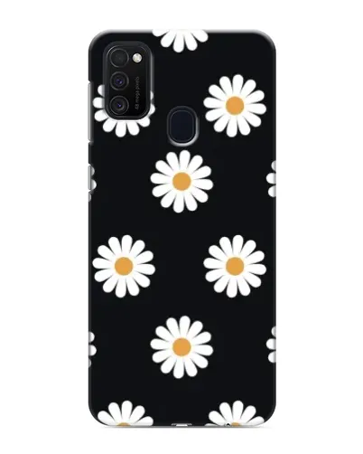 Чехол для Samsung Galaxy M21 с картинкой «Ромашки на черном» Чехол для Samsung Galaxy M21 с картинкой «Ромашки на черном»