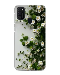 Чехол для Samsung Galaxy M21 с картинкой «Ветка мелких белых цветов» Чехол для Samsung Galaxy M21 с картинкой «Ветка мелких белых цветов»