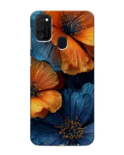 Чехол для Samsung Galaxy M21 с картинкой «Яркая сине-оранжевая флора» Чехол для Samsung Galaxy M21 с картинкой «Яркая сине-оранжевая флора»