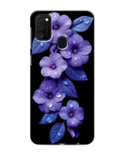 Чехол для Samsung Galaxy M21 с картинкой «Фиолетовые цветы с росою» Чехол для Samsung Galaxy M21 с картинкой «Фиолетовые цветы с росою»