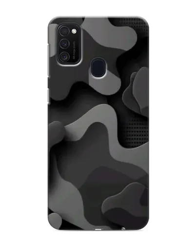 Чехол для Samsung Galaxy M21 с картинкой «Темный абстрактный камуфляж»