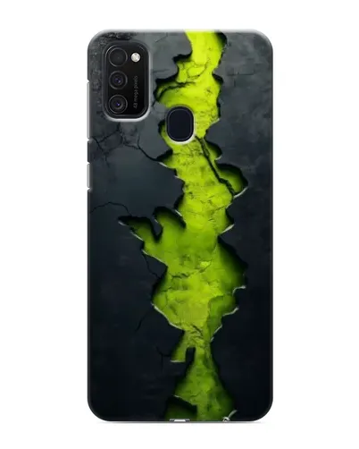 Чехол для Samsung Galaxy M21 с картинкой «Салатовый разлом скалы»
