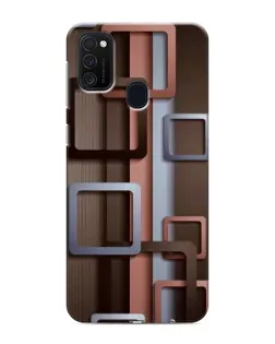 Чехол для Samsung Galaxy M21 с картинкой «Коричневые объемные квадраты» Чехол для Samsung Galaxy M21 с картинкой «Коричневые объемные квадраты»