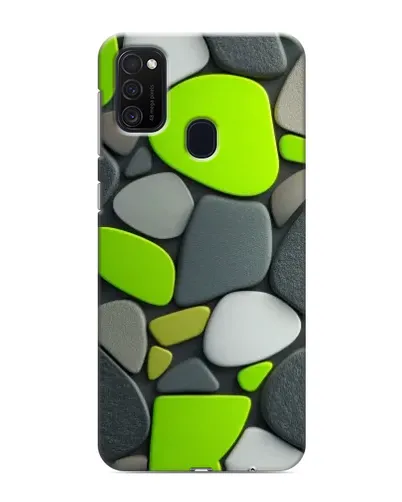 Чехол для Samsung Galaxy M21 с картинкой «Яркая неоновая галька»