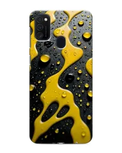 Чехол для Samsung Galaxy M21 с картинкой «Жидкое желтое золото»