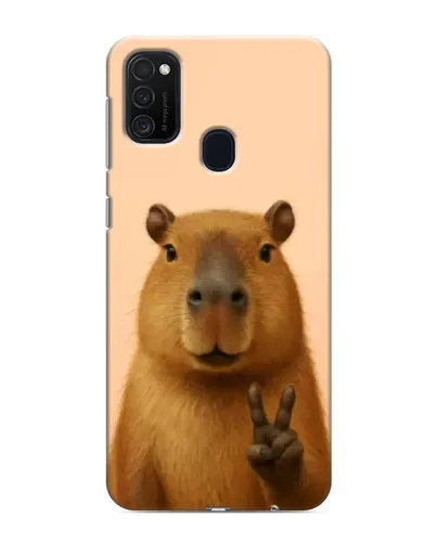 Чехол для Samsung Galaxy M21 с картинкой «Капибара виктория»