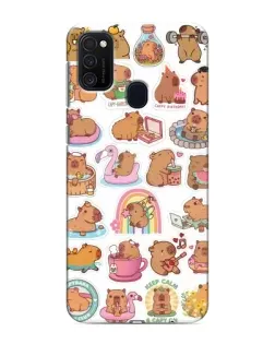 Чехол для Samsung Galaxy M21 с картинкой «Капибары набор» Чехол для Samsung Galaxy M21 с картинкой «Капибары набор»