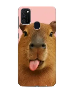 Чехол для Samsung Galaxy M21 с картинкой «Капибара с языком» Чехол для Samsung Galaxy M21 с картинкой «Капибара с языком»