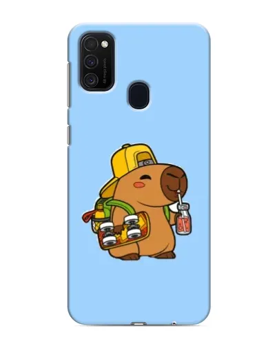 Чехол для Samsung Galaxy M21 с картинкой «Капибара на скейте»