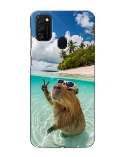 Чехол для Samsung Galaxy M21 с картинкой «Капибара на море» Чехол для Samsung Galaxy M21 с картинкой «Капибара на море»