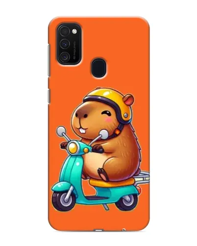 Чехол для Samsung Galaxy M21 с картинкой «Капибара на скутере»