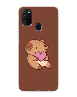 Чехол для Samsung Galaxy M21 с картинкой «Капибара с сердцем» Чехол для Samsung Galaxy M21 с картинкой «Капибара с сердцем»