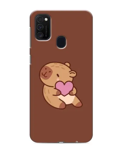 Чехол для Samsung Galaxy M21 с картинкой «Капибара с сердцем»