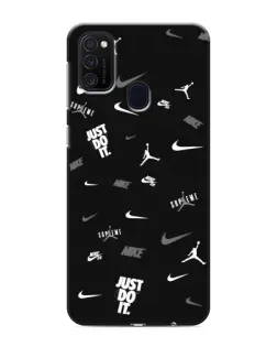 Чехол для Samsung Galaxy M21s с картинкой «Nike Black Pattern» Чехол для Samsung Galaxy M21s с картинкой «Nike Black Pattern»
