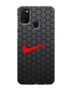 Чехол для Samsung Galaxy M21s с картинкой «Nike — карбоновая сетка»