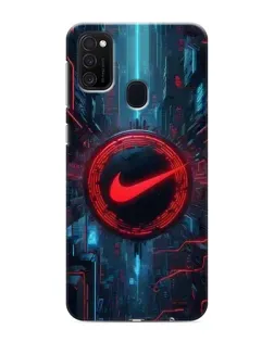 Чехол для Samsung Galaxy M21s с картинкой «Техногенный стиль Nike»