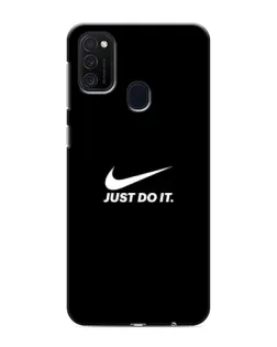 Чехол для Samsung Galaxy M21s с картинкой «Минимализм от Nike»