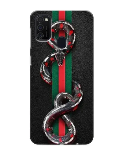 Чехол для Samsung Galaxy M21s с картинкой «Gucci — змея на полосе» Чехол для Samsung Galaxy M21s с картинкой «Gucci — змея на полосе»