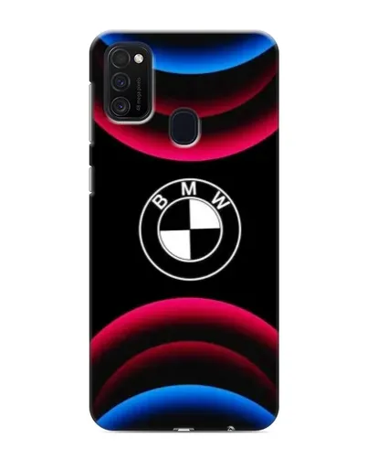 Чехол для Samsung Galaxy M21s с картинкой «Логотип BMW и неоновые дуги» Чехол для Samsung Galaxy M21s с картинкой «Логотип BMW и неоновые дуги»